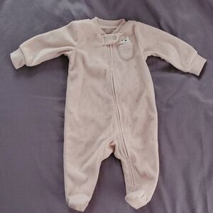 Carter's Soft Pink Footed Onesie